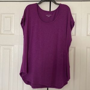 Ava & Viv Purple Tunic Top Size 2X